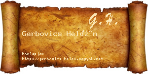 Gerbovics Helén névjegykártya